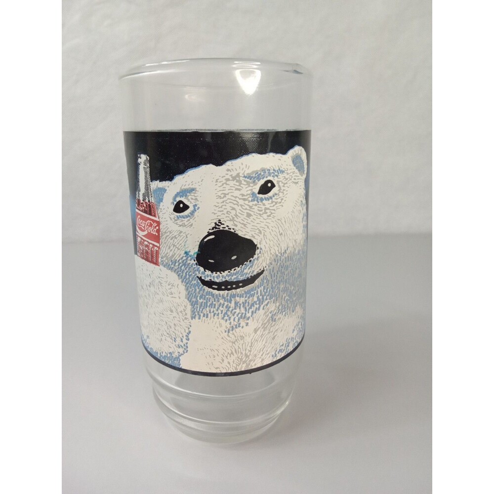 Vintage Coca-Cola "Always Cool" Drinking‎  Glasss Polar Bear 1990's